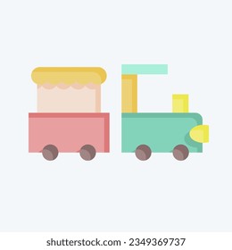 Icon Train. related to Amusement Park symbol. flat style. simple design editable. simple illustration