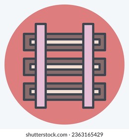 Icon Train. related to Mining symbol. color mate style. simple design editable. simple illustration