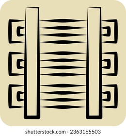 Icon Train. related to Mining symbol. hand drawn style. simple design editable. simple illustration