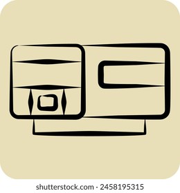 Icon Train. related to Train Station symbol. hand drawn style. simple design illustration