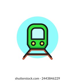 Icon of train. Subway, railway station. Transport concept. Can be used for topics like transport, vehicle, traffic.