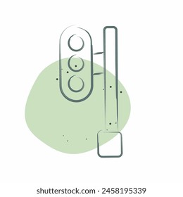 Icon Train Traffic. related to Train Station symbol. Color Spot Style. simple design illustration