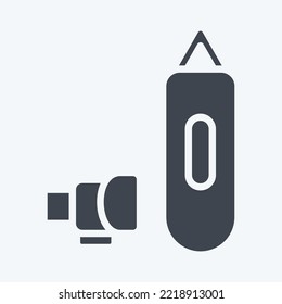 Icon Training. related to Combat Sport symbol. glyph style. simple design editable. simple illustration.boxing