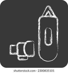 Icon Training. related to Combat Sport symbol. chalk Style. simple design editable. simple illustration.boxing