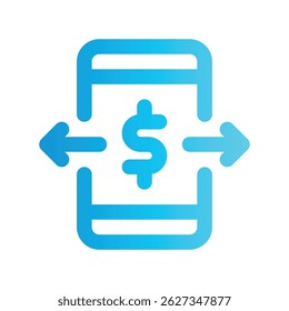 Icono de transacción con degradado de estilo