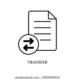 Icon a transfer, isolated against a clean background.
