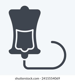 Icon Transfussion Kit. related to Hepatologist symbol. glyph style. simple design editable. simple illustration