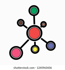 Icon transition to a social network. Vector illustration.