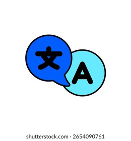 Icono de un traductor, aislado sobre un fondo limpio.
