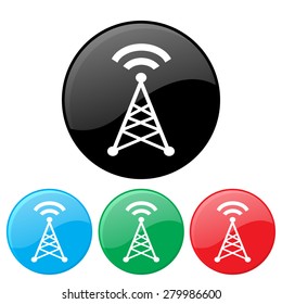 Icon transmitter Tower.Vectors