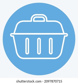 Icon Transport Box - Blue Eyes Style - Simple illustration,Editable stroke,Design template vector, Good for prints, posters, advertisements, announcements, info graphics, etc.