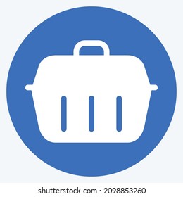 Icon Transport Box - Long Shadow Style - Simple illustration,Editable stroke,Design template vector, Good for prints, posters, advertisements, announcements, info graphics, etc.
