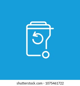 Icon of trash bin Garbage, dustbin, container. Waste reduction concept. Can be used for topics like recycling, environment, ecology.