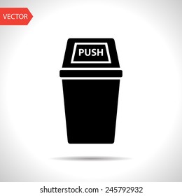 icon of trash can