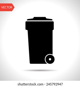 icon of trash can