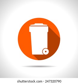 icon of trash can