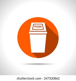 icon of trash can