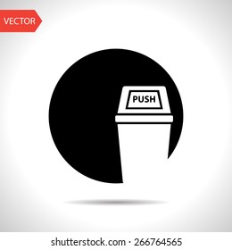 icon of trash can