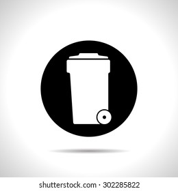 icon of trash can