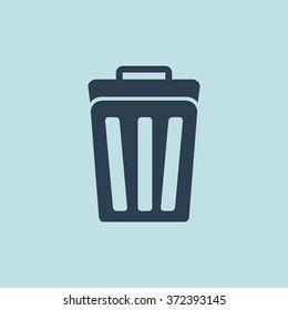 Icon Of Trash Can Or Recycle Bin. EPS 10