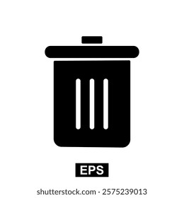 The icon of Trash can. Simple flat icon illustration of Trash can. Trash can Icon Vector illustration logo template for many purpose.