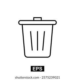 The icon of Trash can. Simple flat icon illustration of Trash can. Trash can Icon Vector illustration logo template for many purpose.