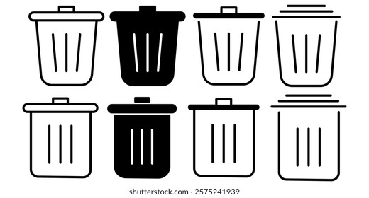 The icon of Trash can. Simple flat icon illustration of Trash can set. Trash can Icon Vector illustration logo template for many purpose.