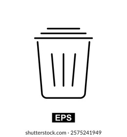 The icon of Trash can. Simple flat icon illustration of Trash can. Trash can Icon Vector illustration logo template for many purpose.