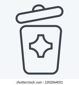 Icono de la barra diagonal. adecuado para el símbolo City Park. estilo de línea. diseño simple editable. vector de plantilla de diseño. ilustración simple