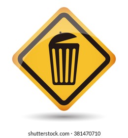 icon trash can vector