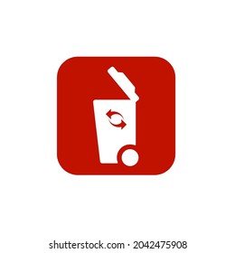 Icono de la papelera.
Ilustración vectorial.