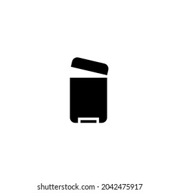 Icon of the trash can.
Vector illustration.