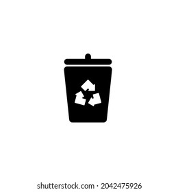 Icono de la papelera.
Ilustración vectorial.