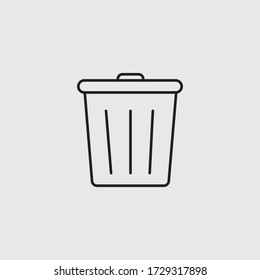 Icon trash garbage recycle wastebasket graphic design single icon vector