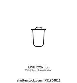 Icon trash graphic design single icon vector