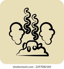 Icon Trash pollution. related to Environment symbol. glyph style. simple illustration. conservation. earth. clean