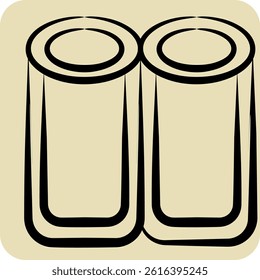 Icon Trash Recycling. related to Save the World symbol. hand drawn style. editable