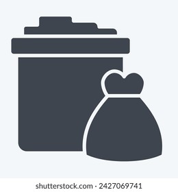 Icon Trash. related to Picnic symbol. glyph style. simple design editable. simple illustration