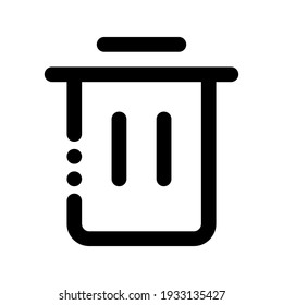 Icon Trash With Style Outline