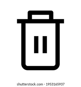 Icon Trash With Style Outline