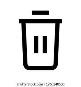 Icon Trash With Style Outline