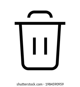 Icon Trash With Style Outline