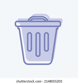 Icon Trash. suitable for web interface symbol. two tone style. simple design editable. design template vector. simple symbol illustration