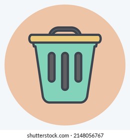 Icon Trash. suitable for web interface symbol. color mate style. simple design editable. design template vector. simple symbol illustration