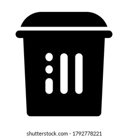 icon trash with syle glyph 