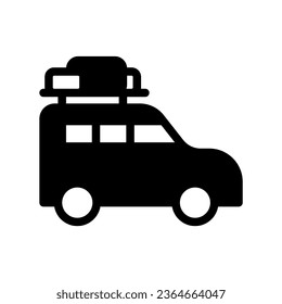 icon travel car, editable file