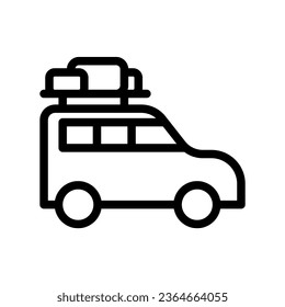 icon travel car, editable file