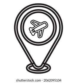 icon travel line elegant and simple, good for mobile apps and web design