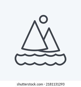 Icon Travel Photography. suitable for Art symbol. Line Style. simple design editable. design template vector. simple illustration