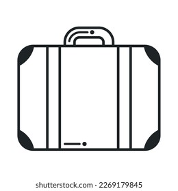 icon of travel suitcase isolated